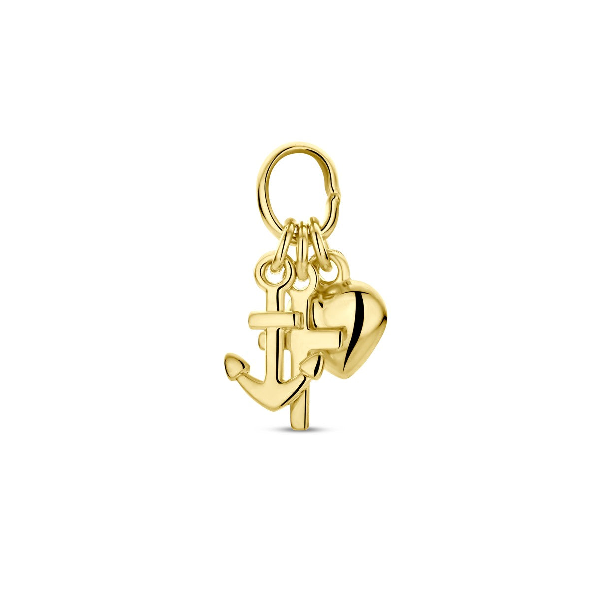 Fantasy Collection Hanger geloof, hoop en liefde 15 mm 14K geelgoud