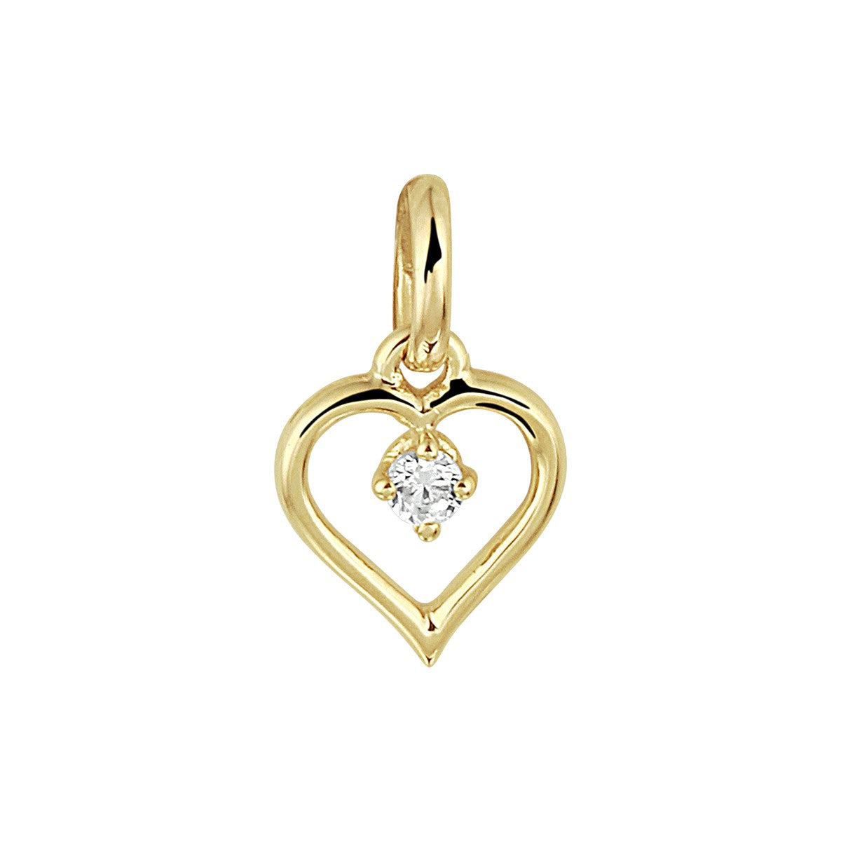 Fantasy Collection Hanger hart zirkonia 14K geelgoud