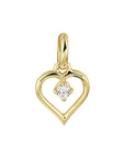 14K geelgoud hanger hart zirkonia 4005748 - PansiteNederland.nl