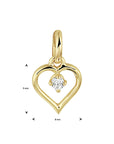 14K geelgoud hanger hart zirkonia 4005748 - PansiteNederland.nl