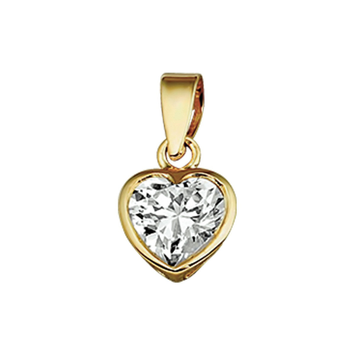 Fantasy Collection Hanger hart zirkonia 14K geelgoud