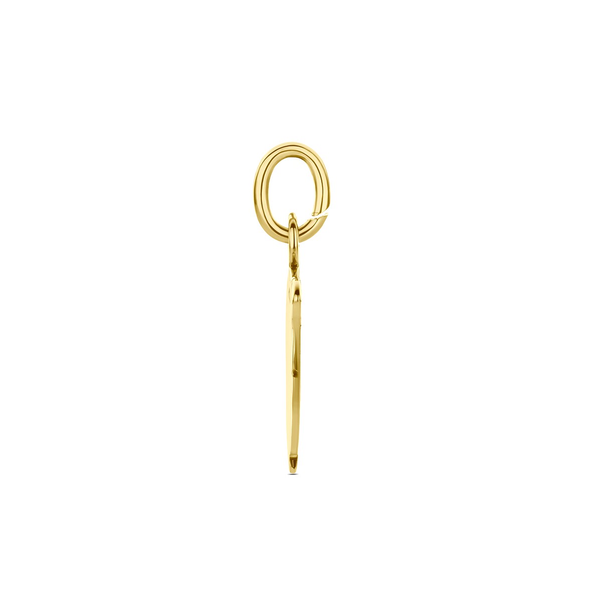Hanger jongen poli/mat 12 mm 14K geelgoud