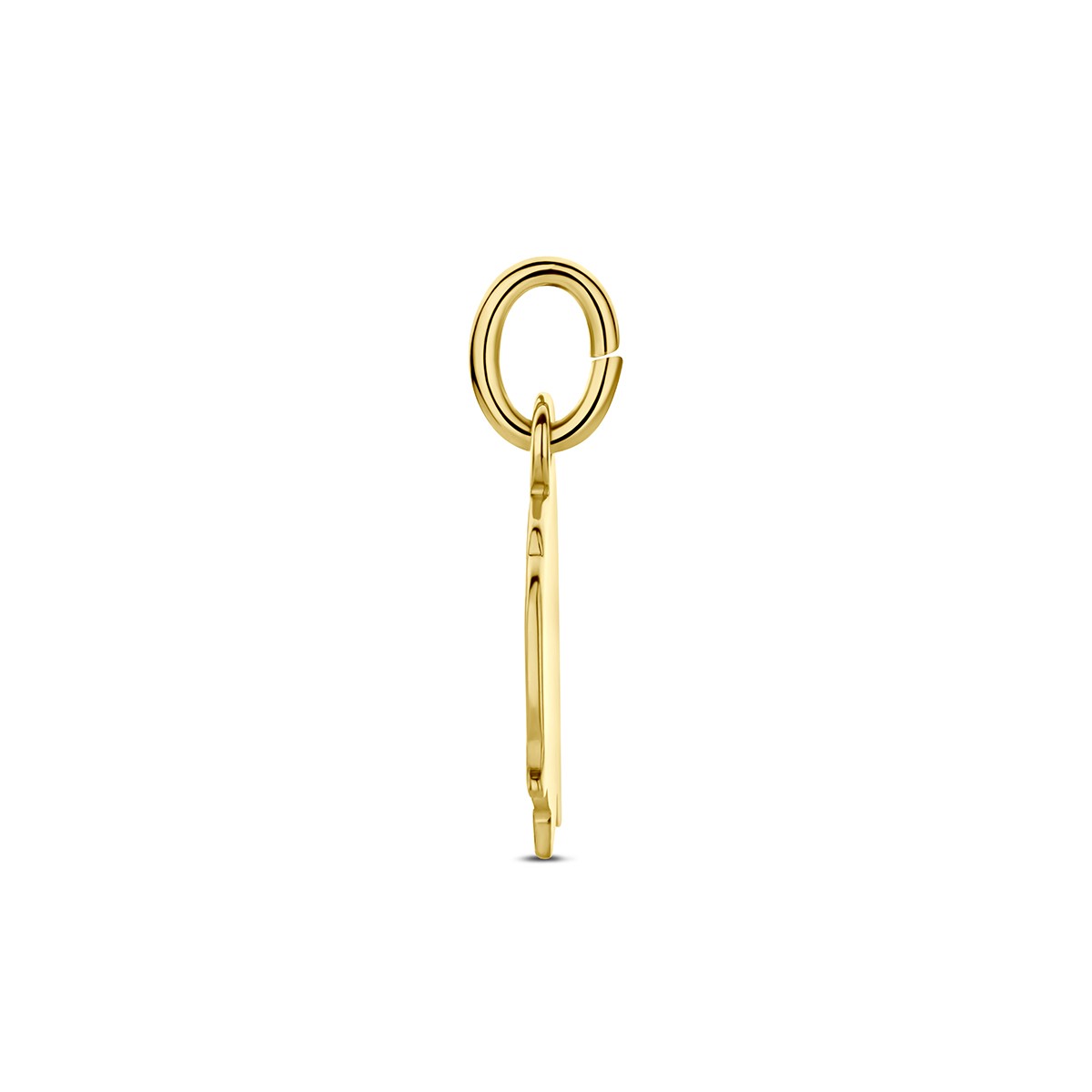 Hanger meisje poli/mat 10,5 mm 14K geelgoud