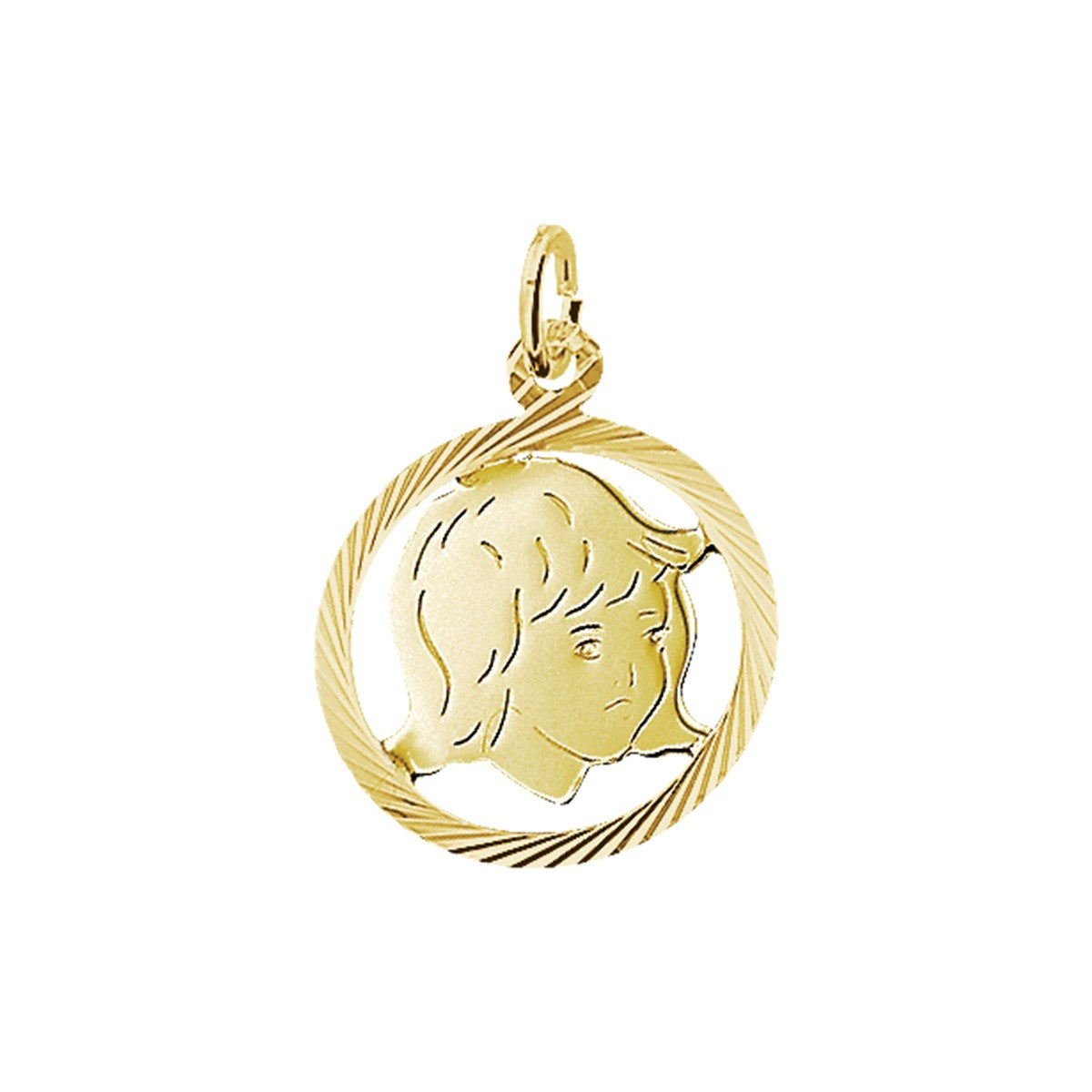 Fantasy Collection Hanger meisje gediamanteerd 19 mm 14K geelgoud - PSN4005837