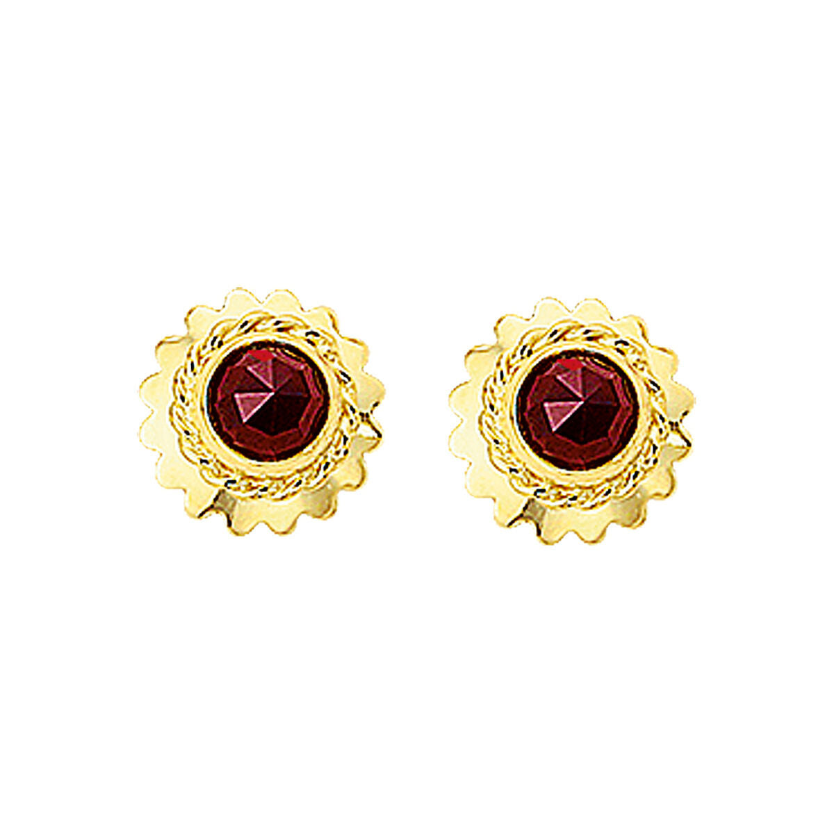 Fantasy Collection Oorbellen granaat 14K geelgoud