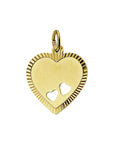 14K geelgouden Graveerhartje mat gediamanteerd - 4006168 - PansiteNederland.nl