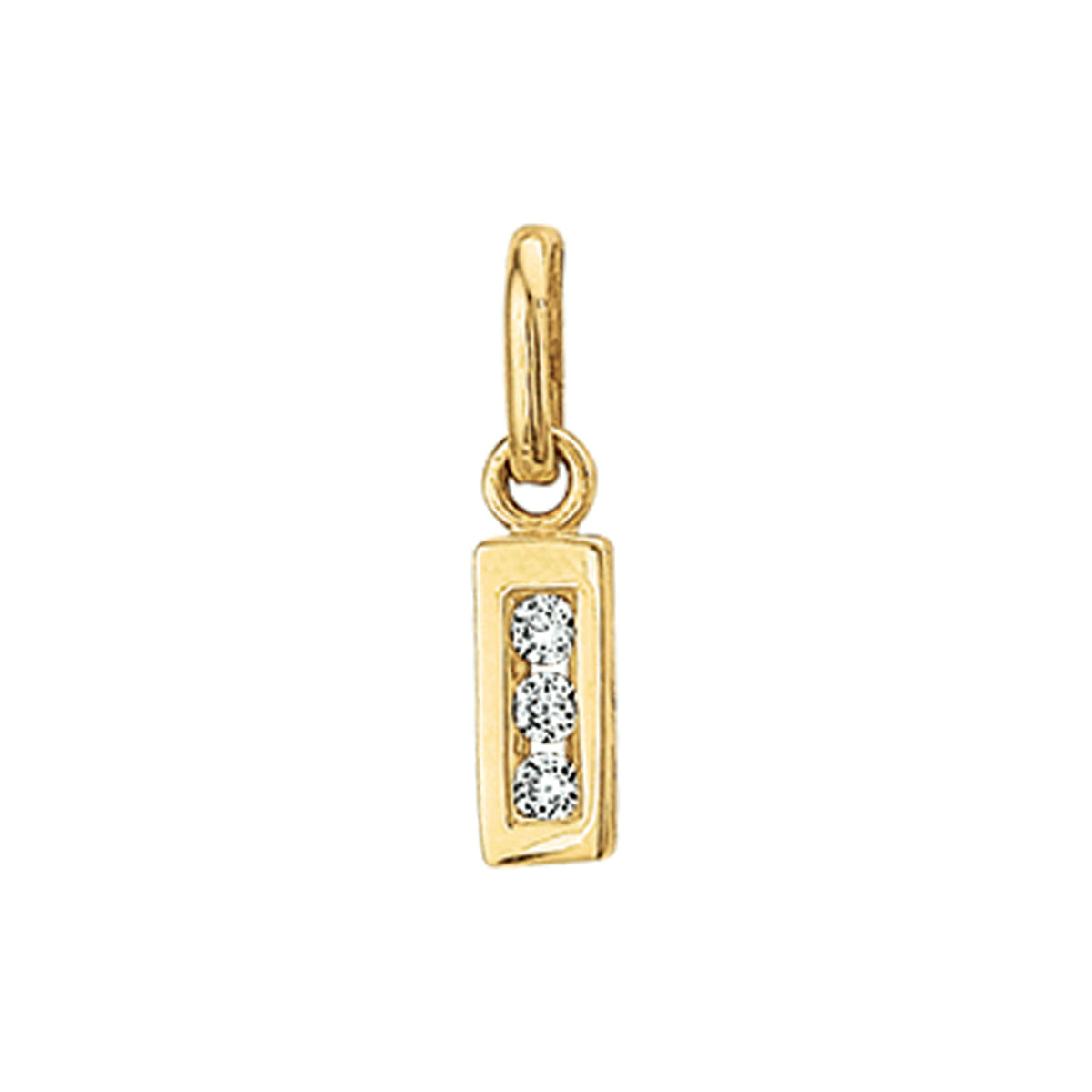 Fantasy Collection Hanger letter I zirkonia 10,5 mm 14K geelgoud - PSN4006244