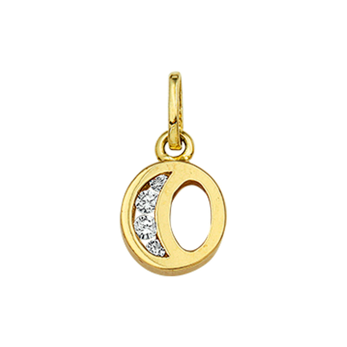 Fantasy Collection Hanger letter O zirkonia 10 mm 14K geelgoud - PSN4006250