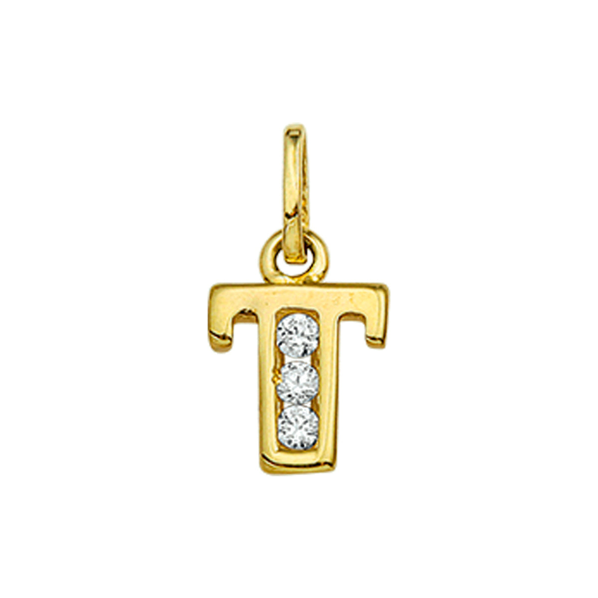 Fantasy Collection Hanger letter T zirkonia 10,5 mm 14K geelgoud - PSN4006254