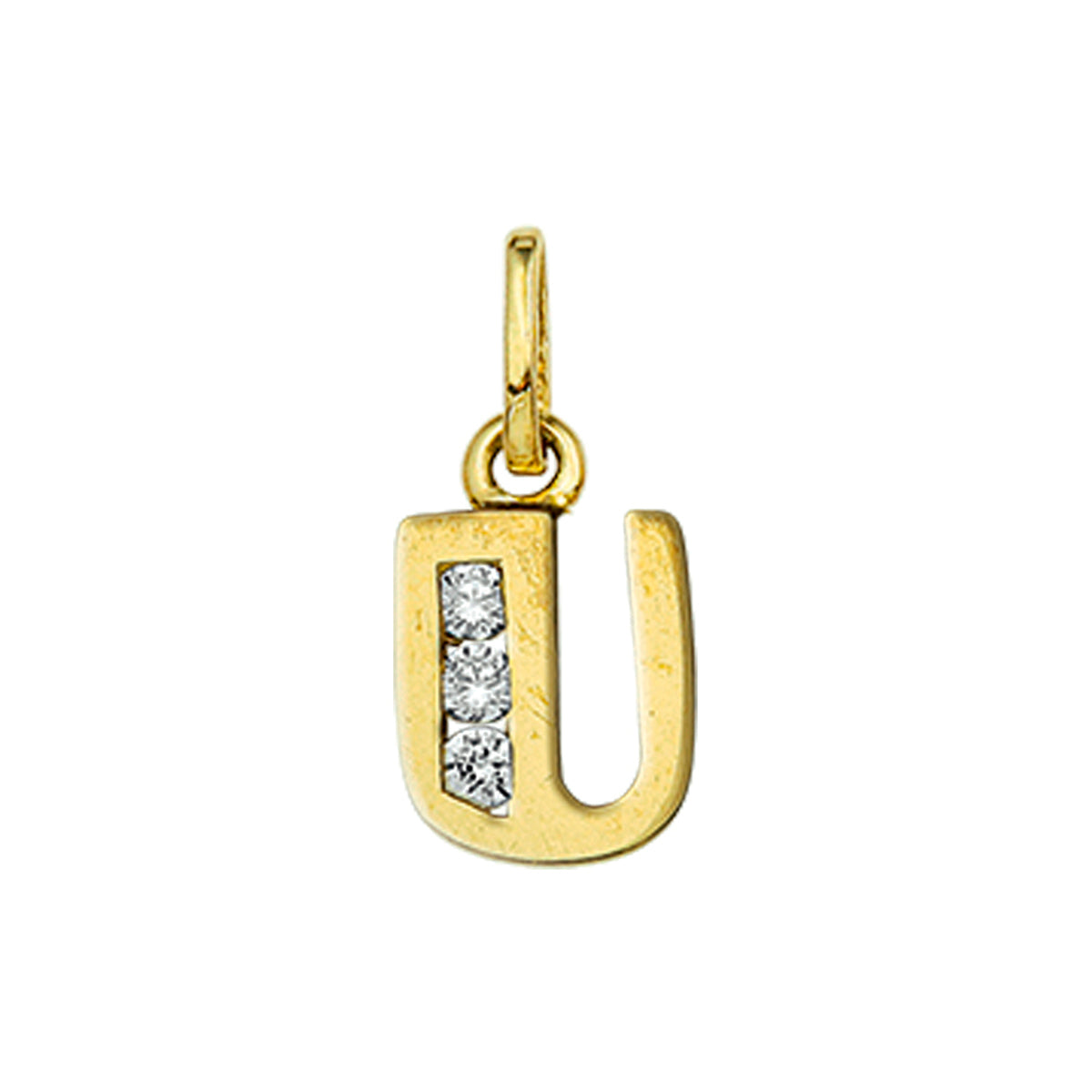 Fantasy Collection Hanger letter U zirkonia 10,5 mm 14K geelgoud - PSN4006255