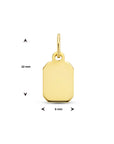 14K geelgoud graveerhanger 4006547 - PansiteNederland.nl