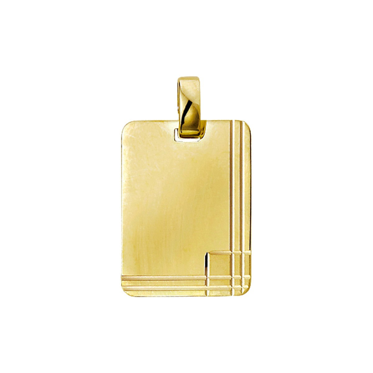 Fantasy Collection Graveerhanger poli/mat gediamanteerd 14K geelgoud