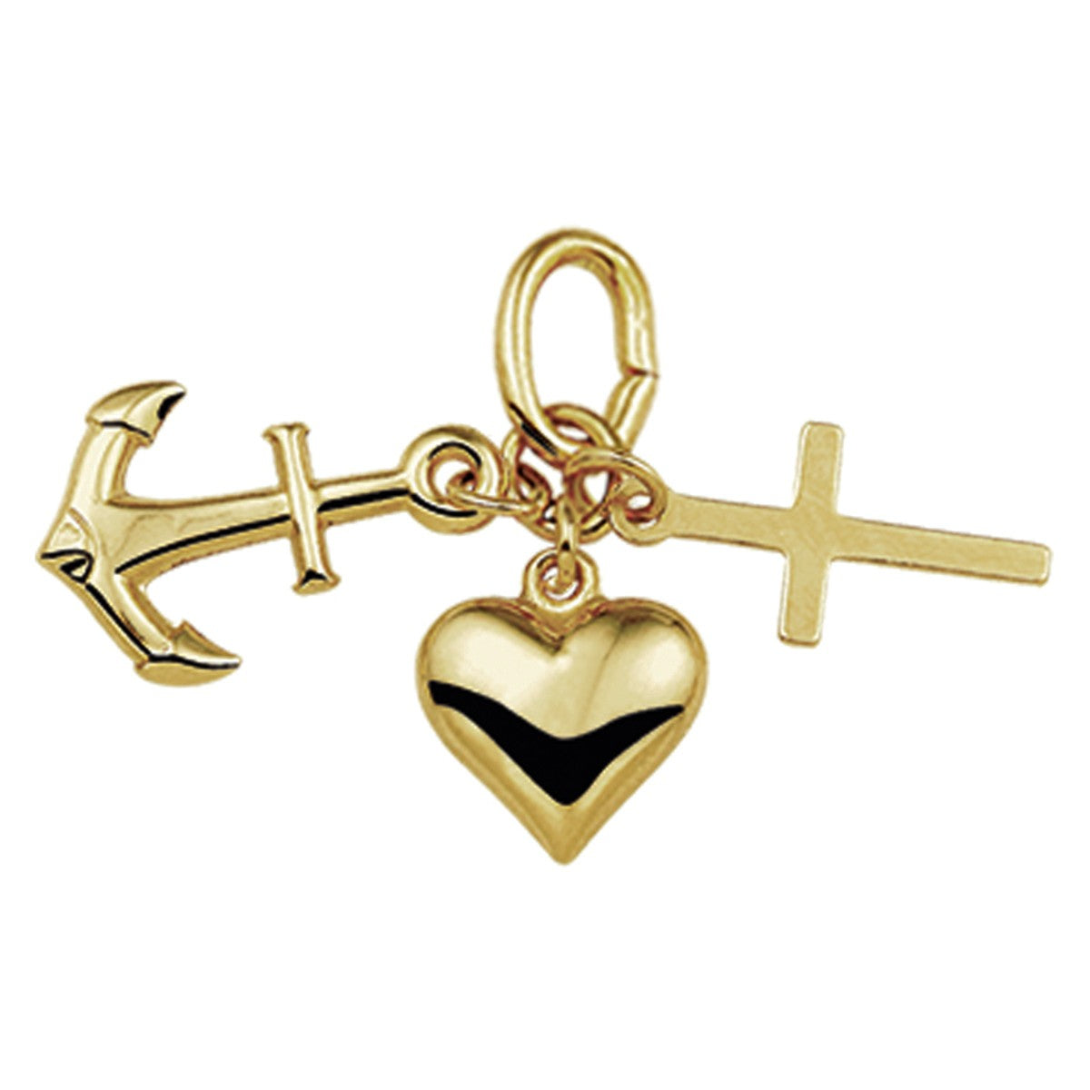 Fantasy Collection Hanger geloof, hoop en liefde 14K geelgoud