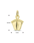 14K geelgoud hanger voeten 4008595 - PansiteNederland.nl