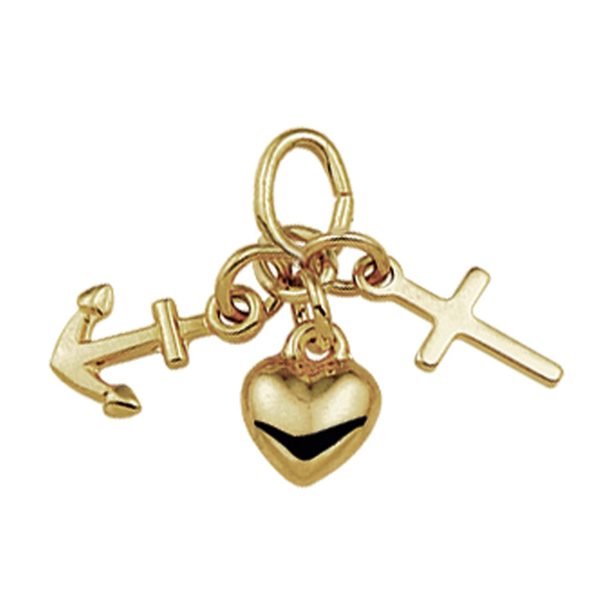 Fantasy Collection Hanger geloof, hoop en liefde 14K geelgoud