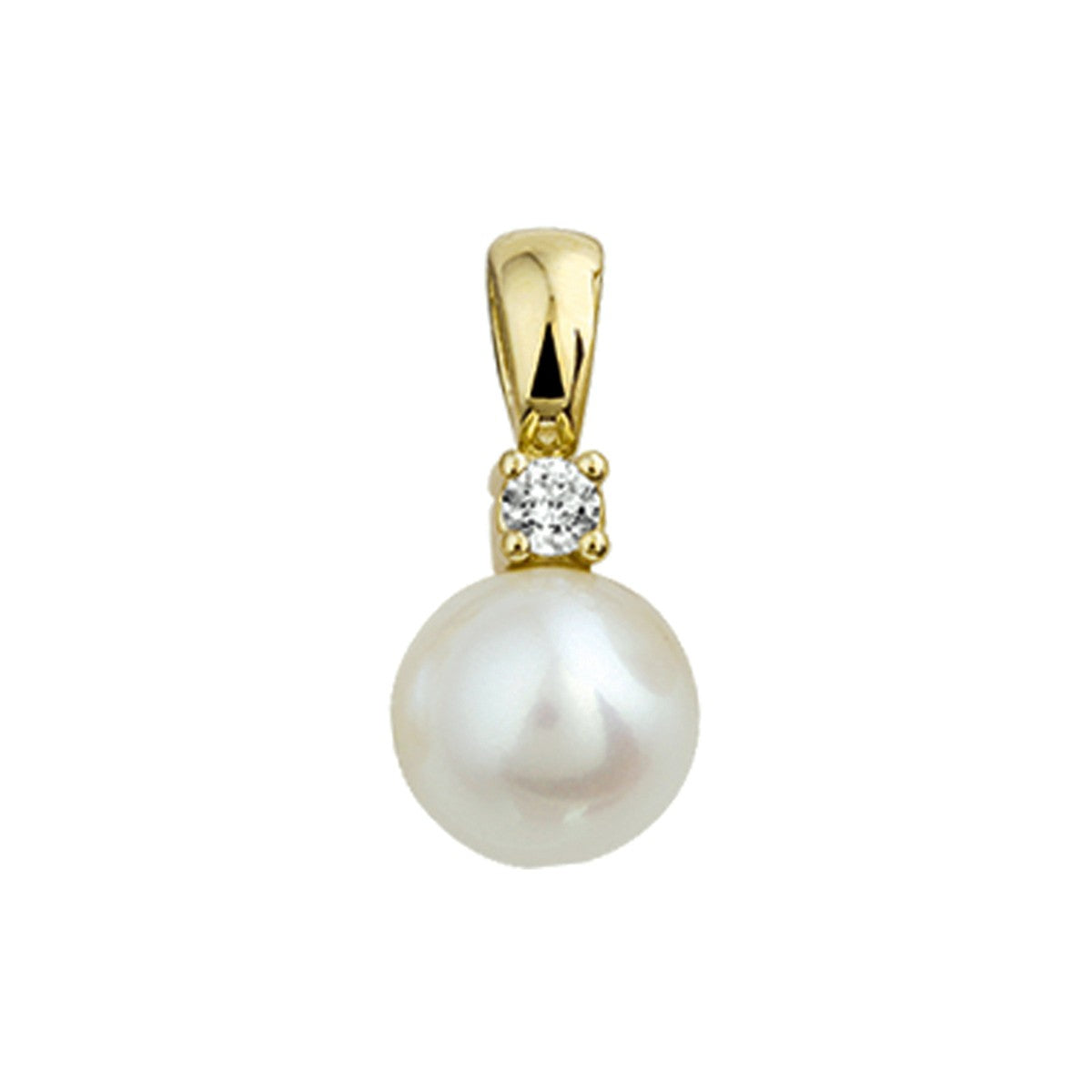 Fantasy Collection Hanger parel en zirkonia 14K geelgoud