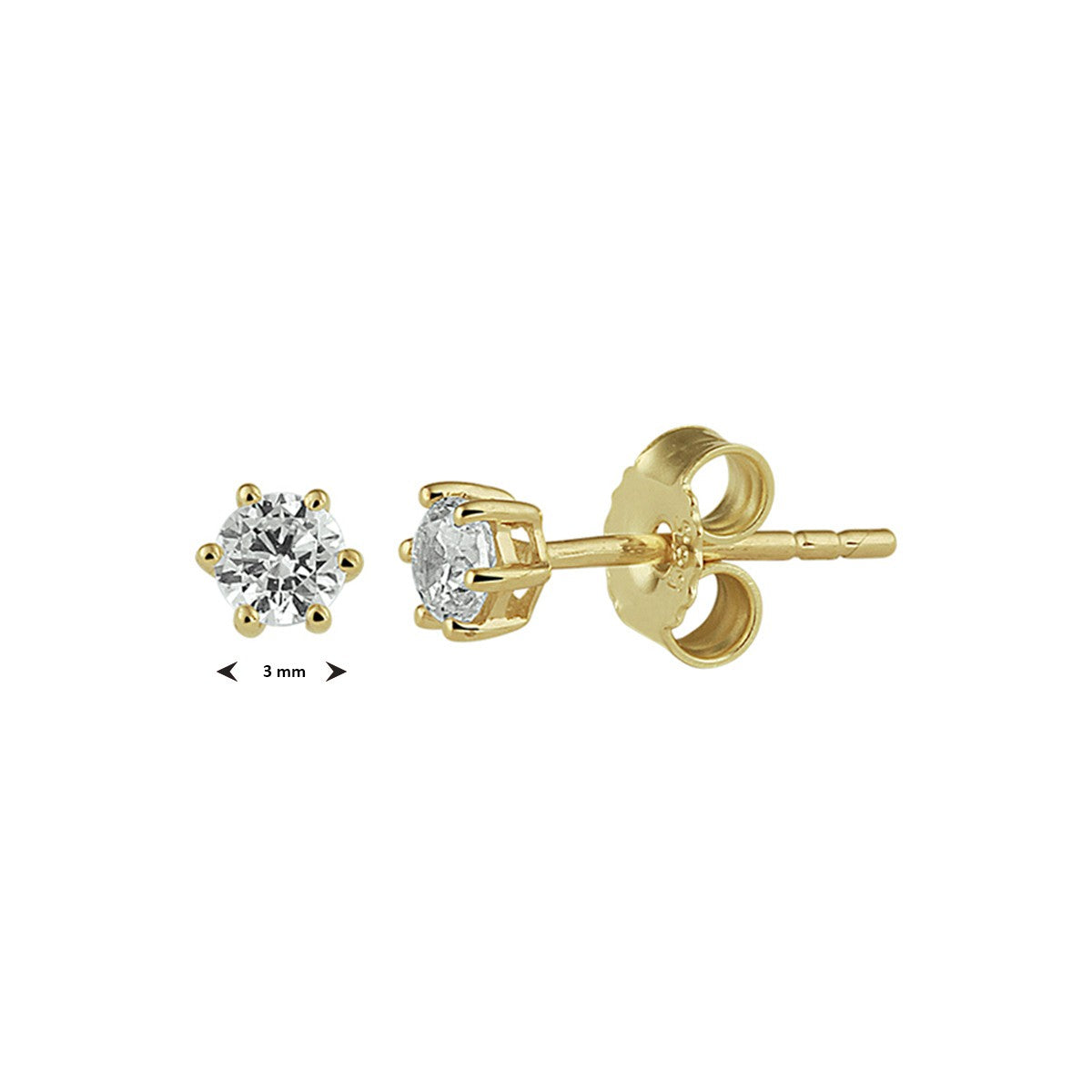 Fantasy Collection Oorbellen zirkonia 14K geelgoud