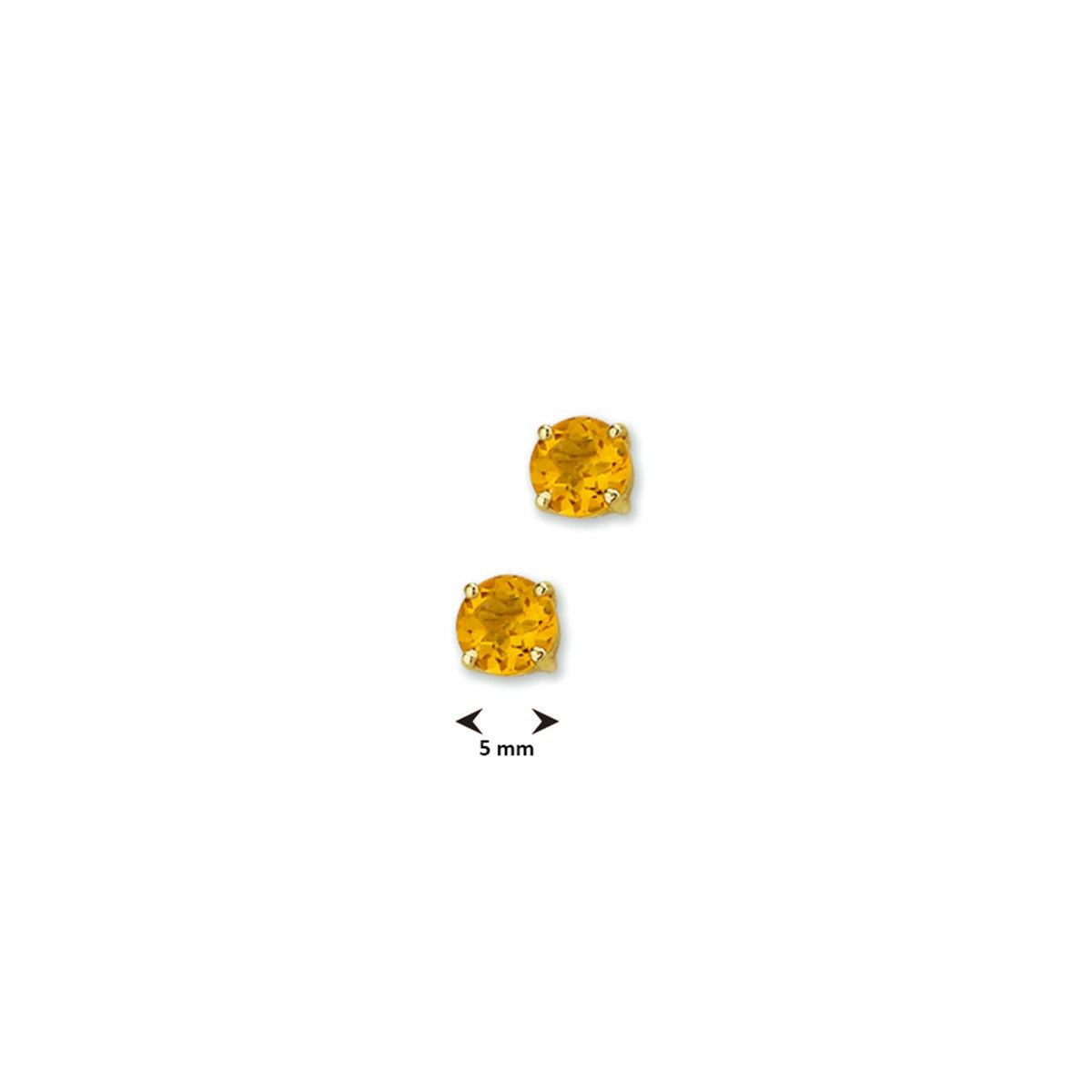 Fantasy Collection Oorbellen citrien 14K geelgoud