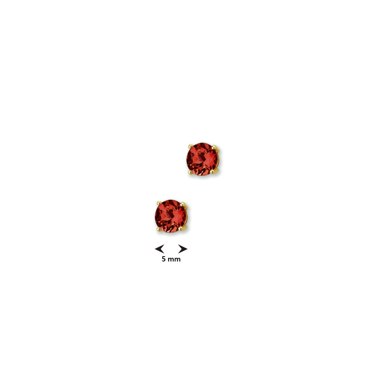 Fantasy Collection Oorbellen granaat 14K geelgoud