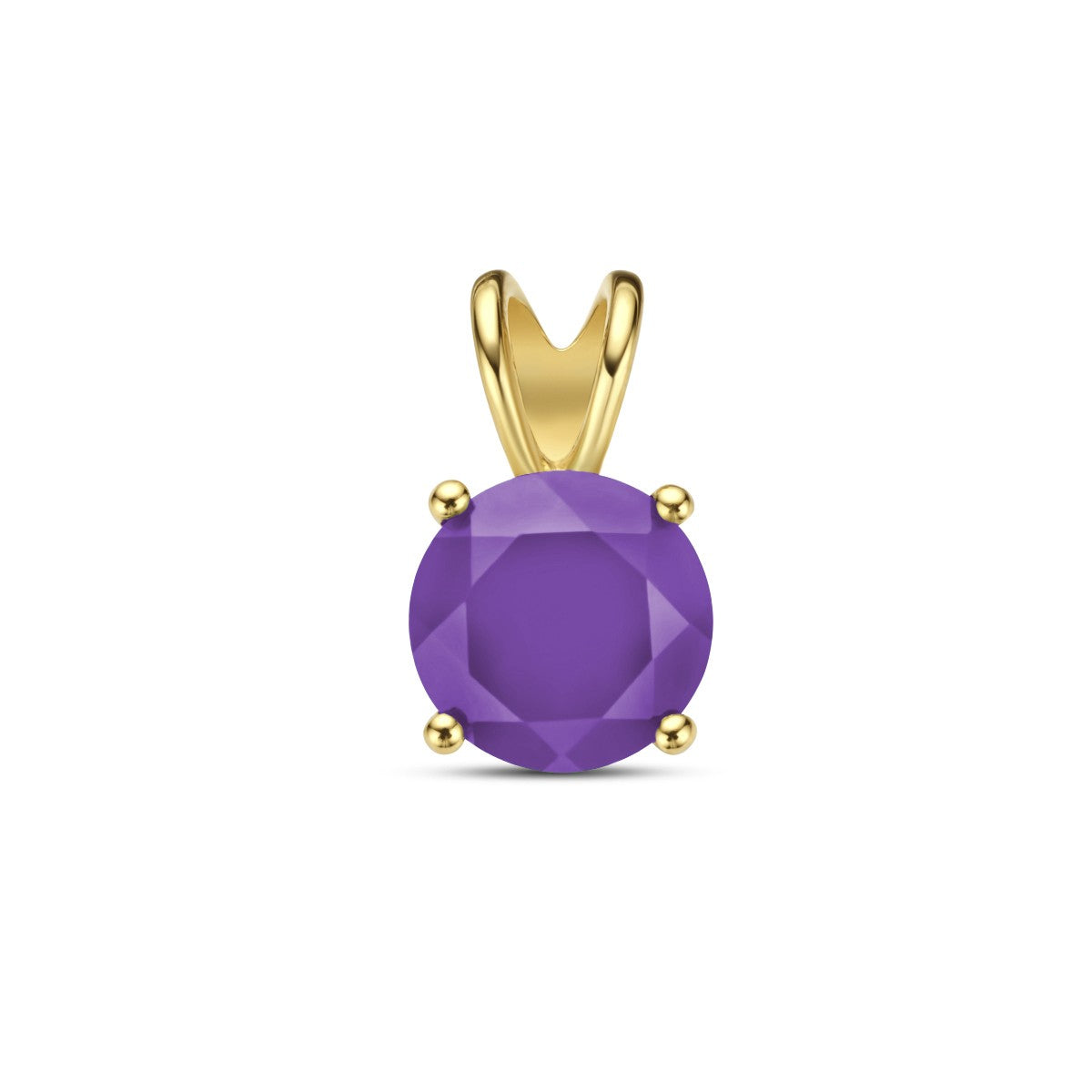 Fantasy Collection Hanger amethist 14K geelgoud