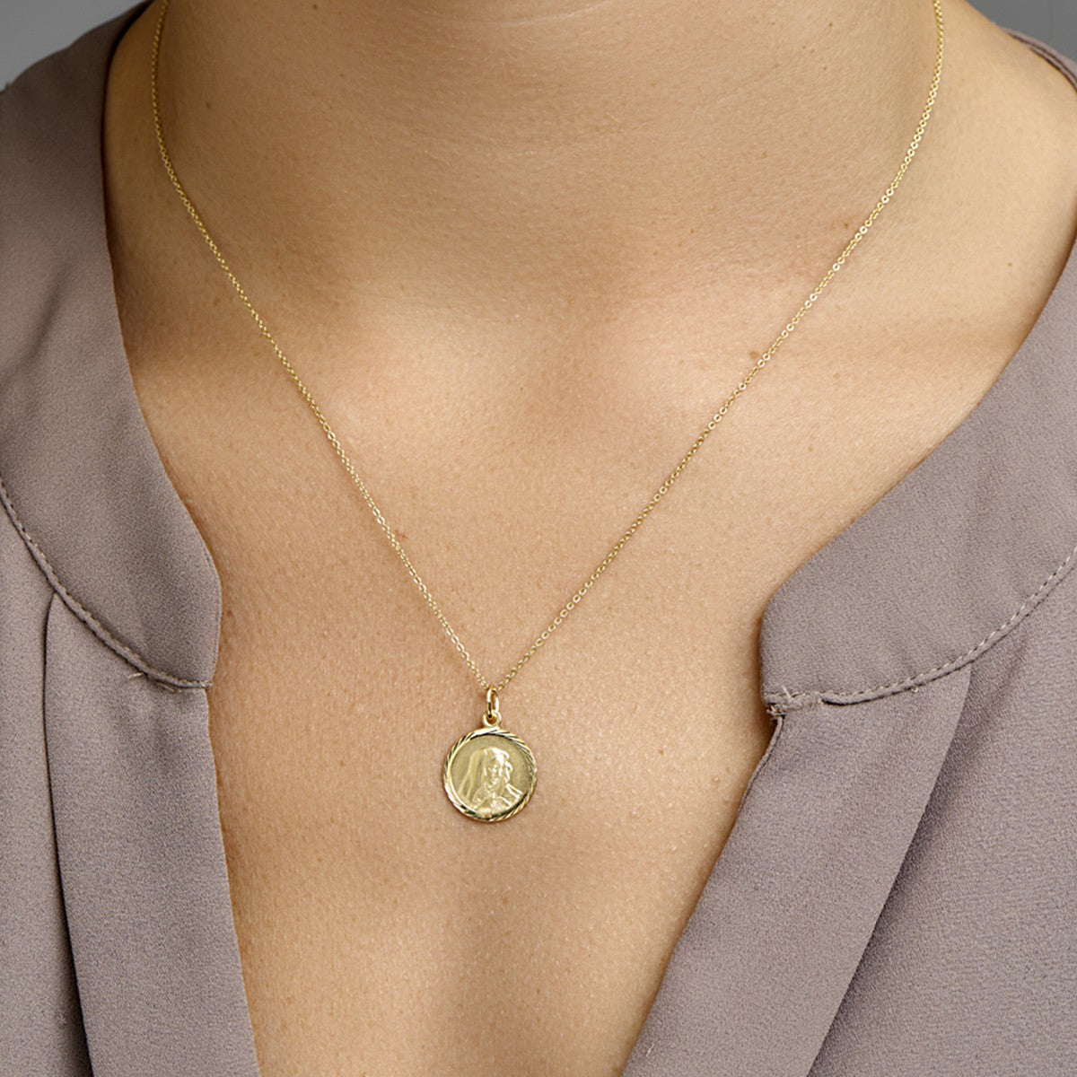Fantasy Collection Hanger scapulier gediamanteerd 14K geelgoud