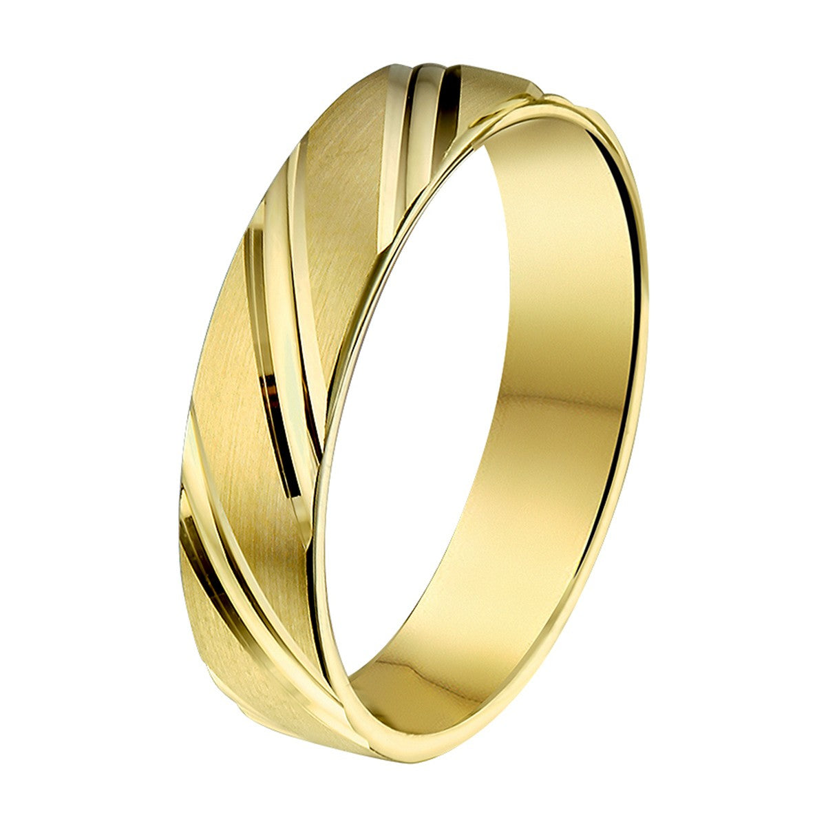 Fantasy Collection Ring a412 - 5 mm 14K geelgoud