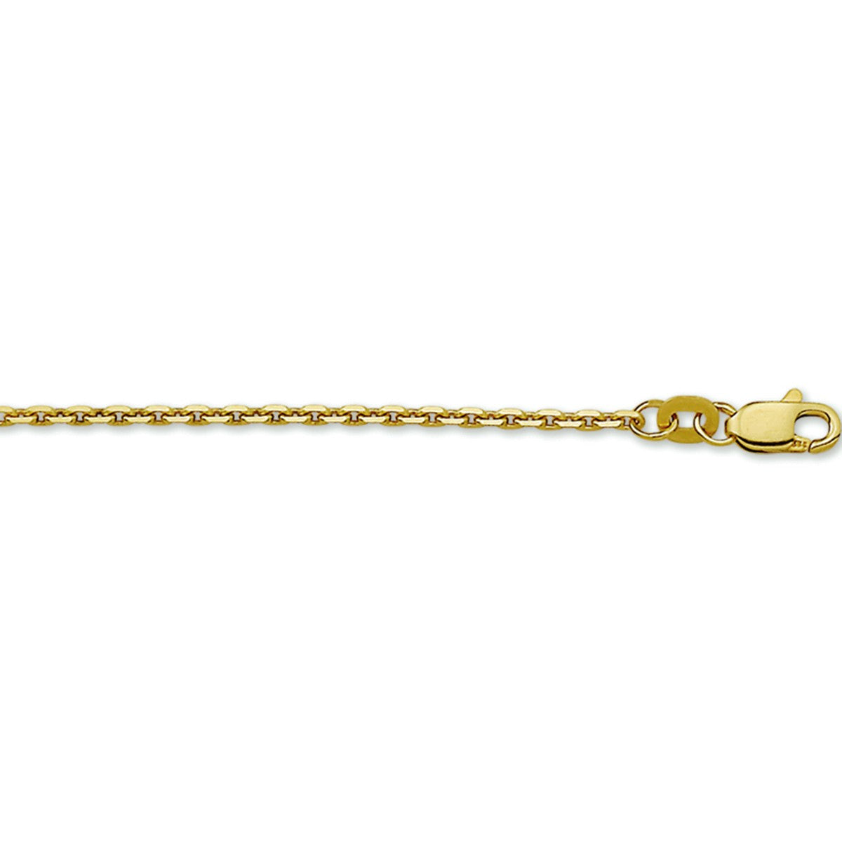 Fantasy Collection Collier anker gediamanteerd 1,7 mm 14K geelgoud