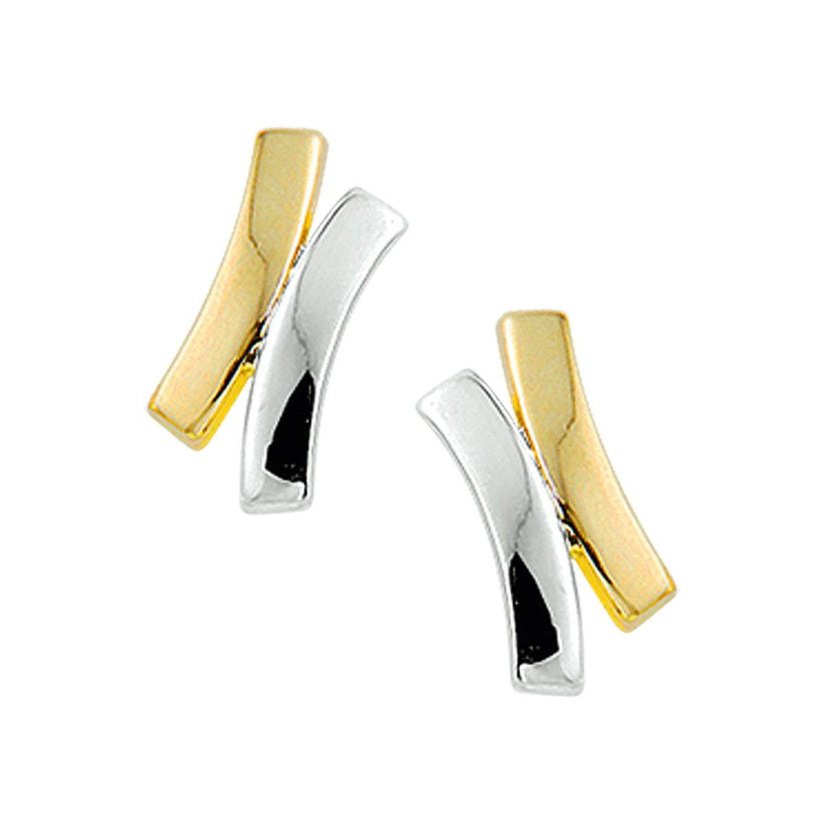 Fantasy Collection Oorbellen bicolor gestift 12 mm 14K geelgoud - PSN4011633