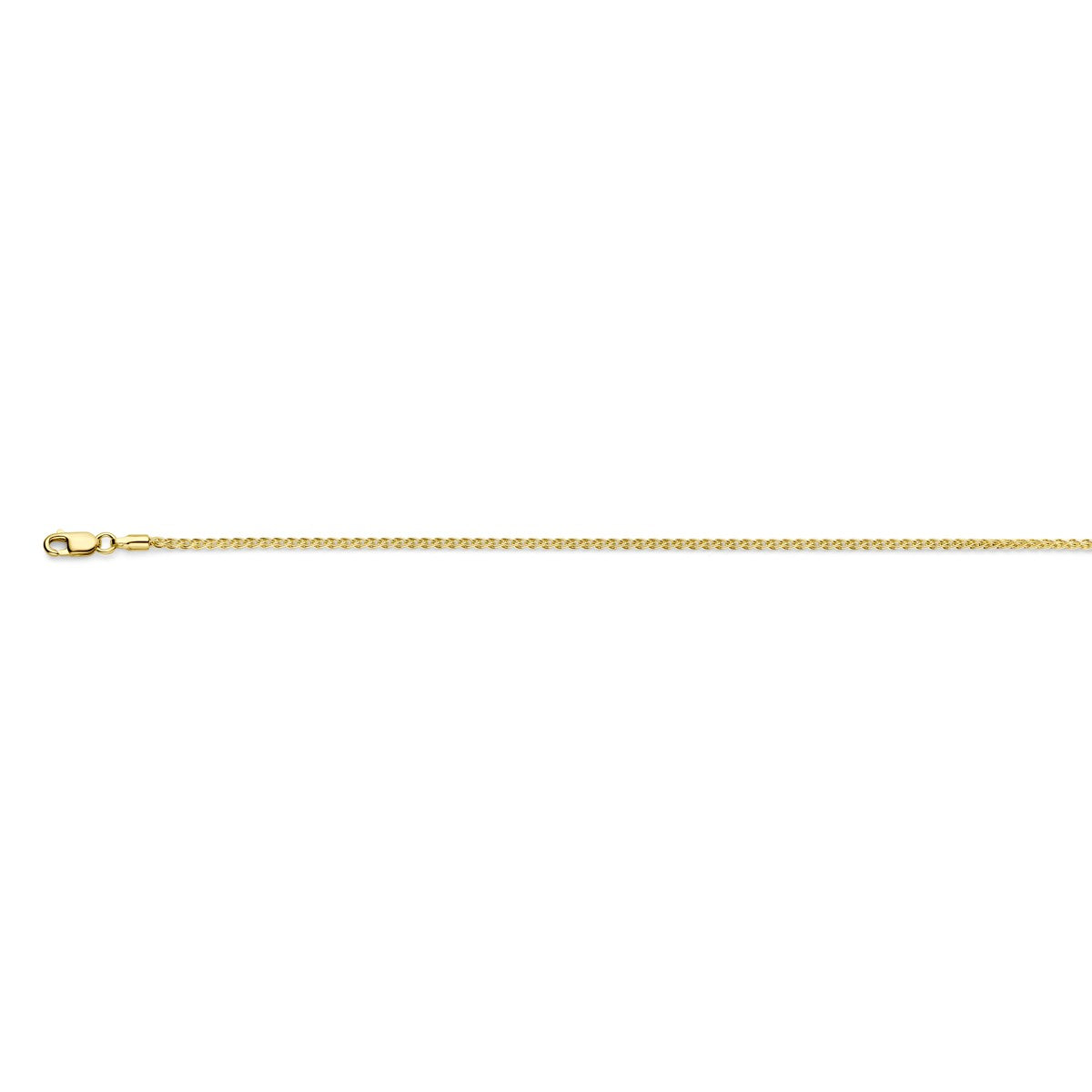 Fantasy Collection Vossestaart rond 1,7 mm 14K geelgoud halsketting