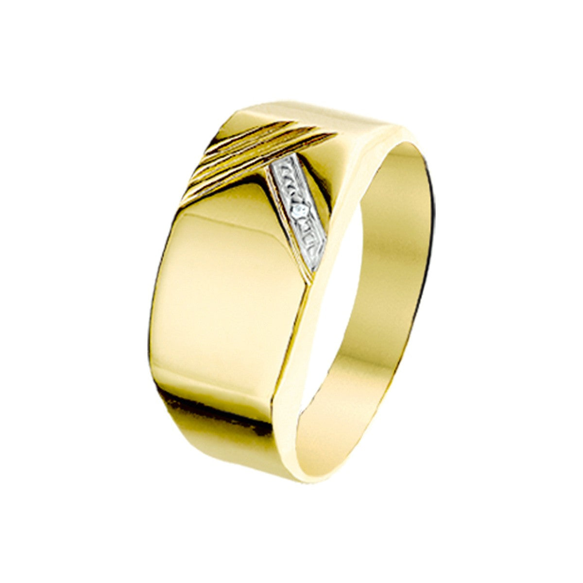 Fantasy Collection Ring diamant 0.005ct h p1 14K geelgoud