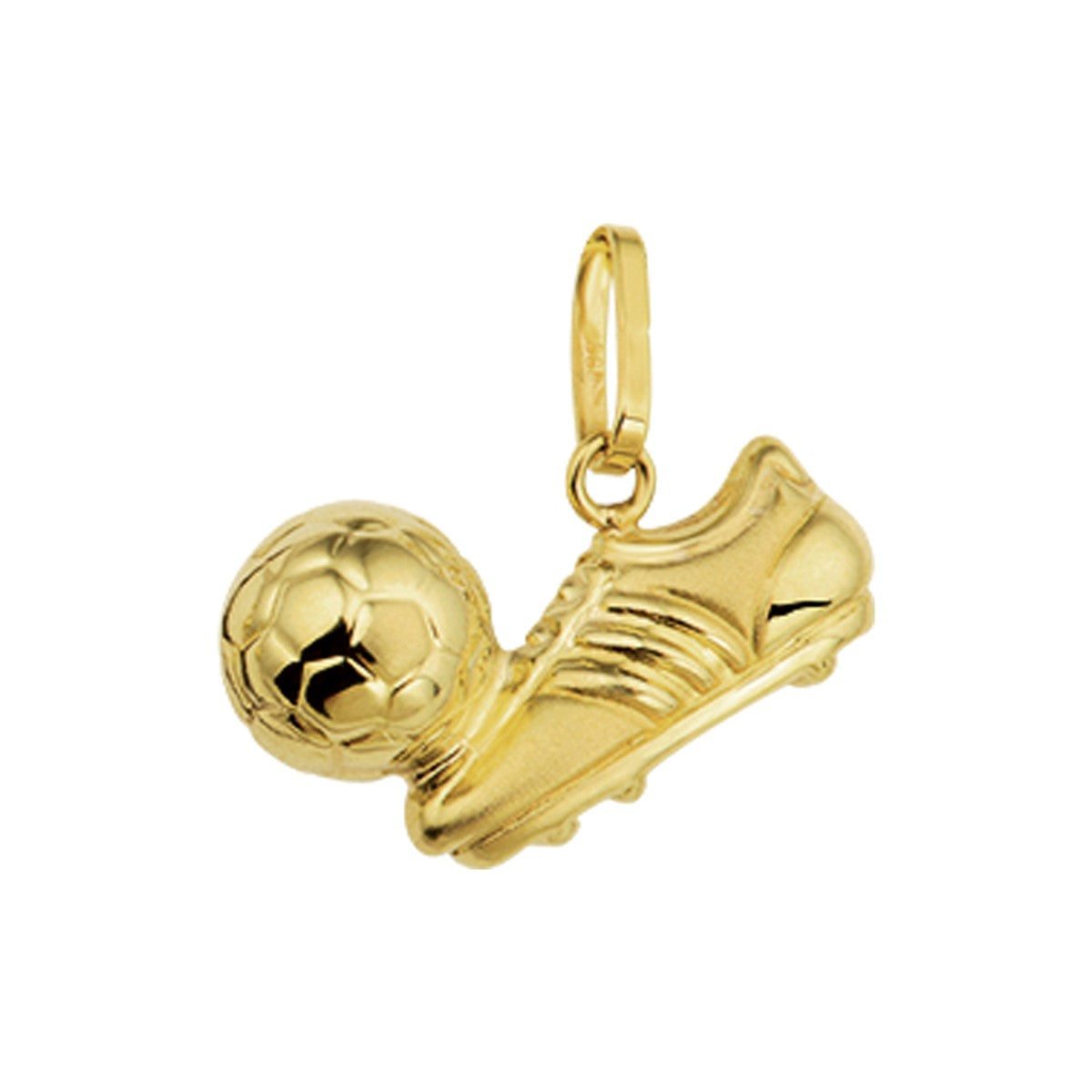 Fantasy Collection Hanger voetbalschoen en voetbal 14K geelgoud