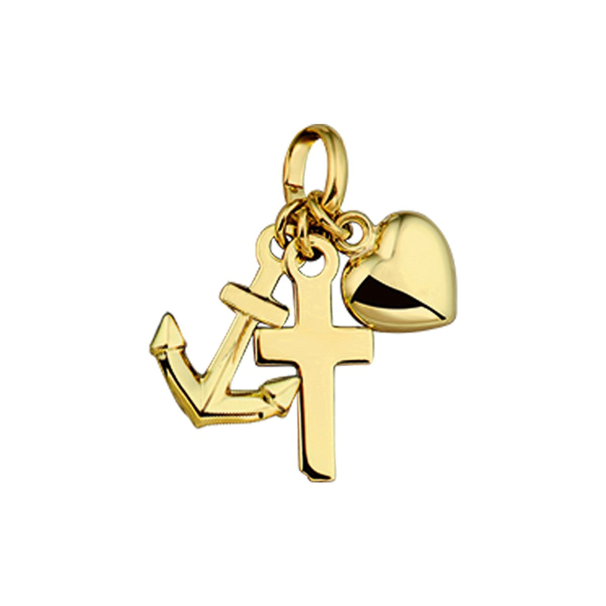 Fantasy Collection Hanger geloof, hoop en liefde 14K geelgoud
