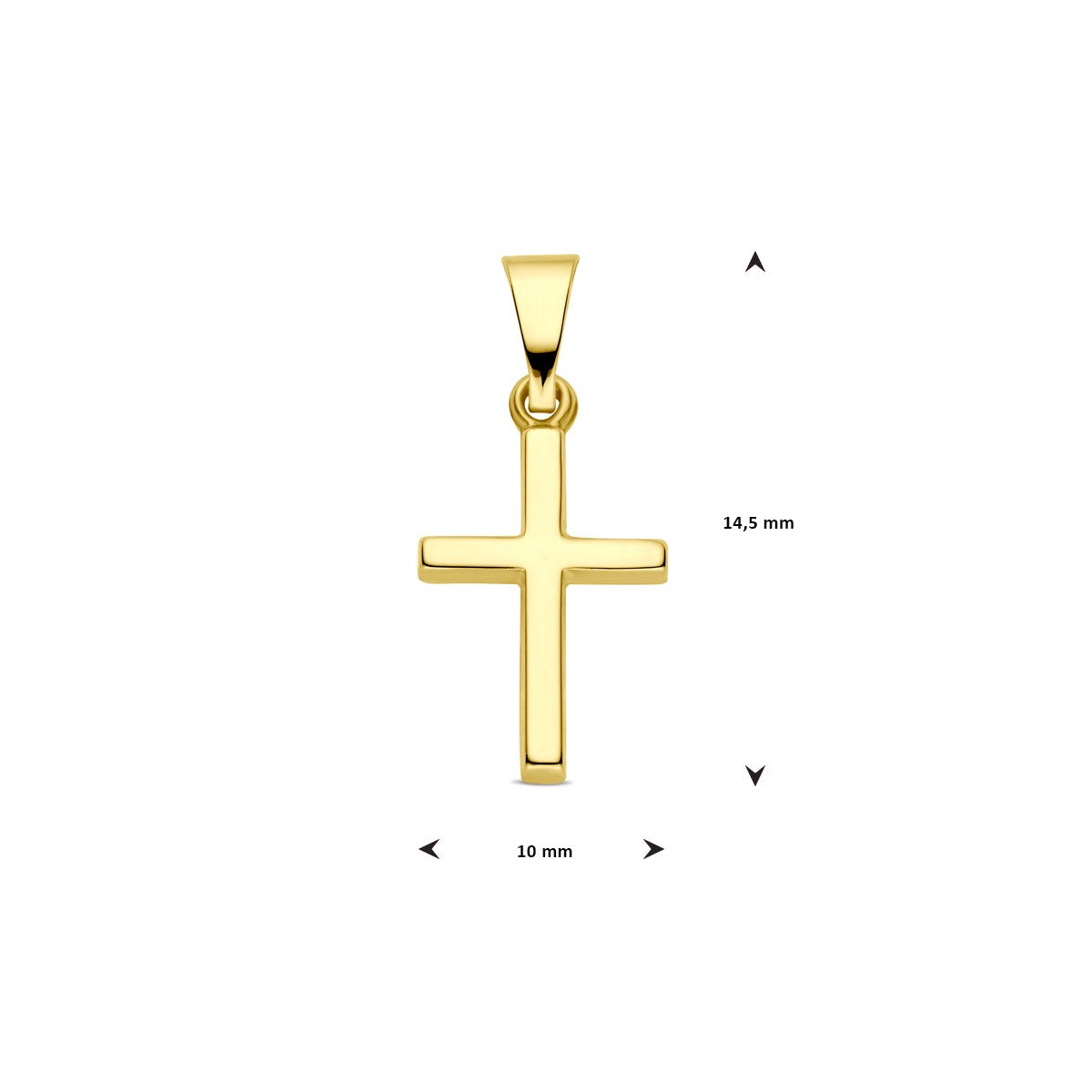 Fantasy Collection Hanger kruis 15 mm 14K geelgoud