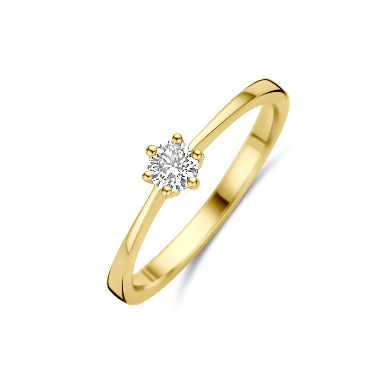 Ring zirkonia 14K geelgoud 3,7 mm – 4020250