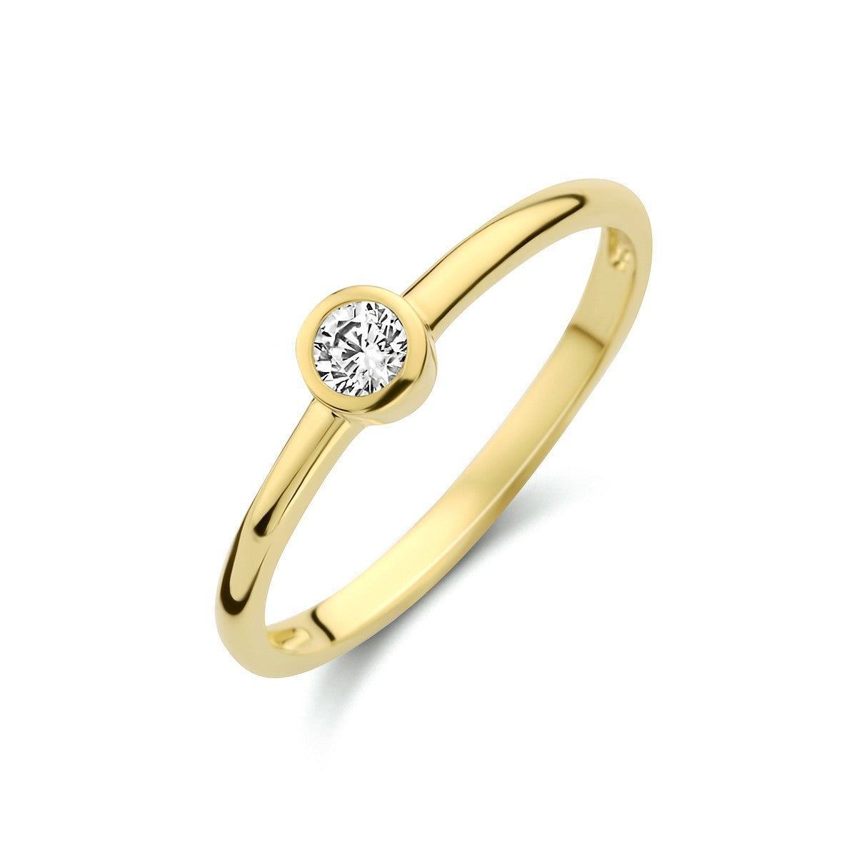 Ring zirkonia 14K geelgoud 4 mm – 4016989