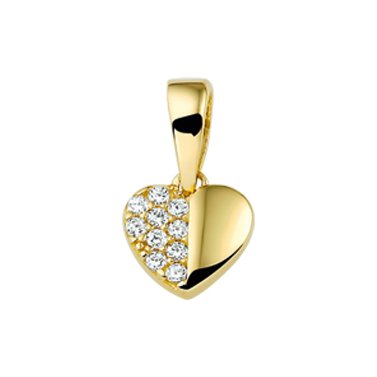 Fantasy Collection Hanger hart zirkonia 14K geelgoud