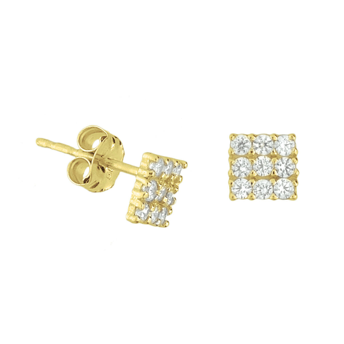 Fantasy Collection Oorbellen zirkonia 5 mm 14K geelgoud - PSN4016954