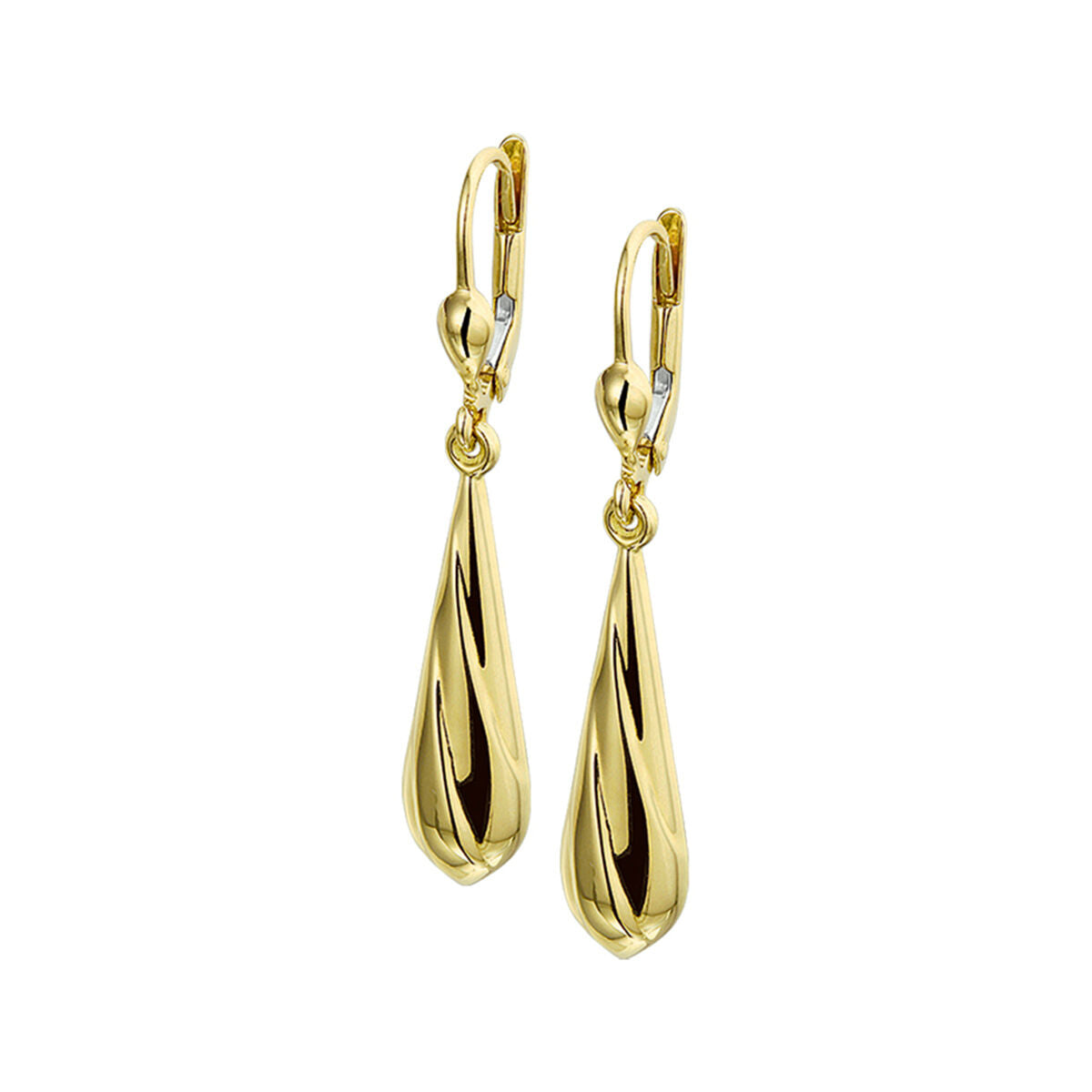 Fantasy Collection Hangende oorbellen brisure haak 14K geelgoud