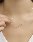 14K geelgoud collier kruis 41 - 43 - 45 cm 4017415 - PansiteNederland.nl