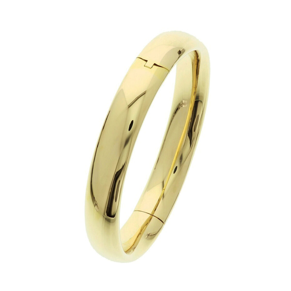 Fantasy Collection Bangle scharnier ovale buis 10 x 60 mm 14K geelgoud