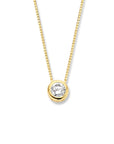 14K geelgoud collier zirkonia 40 + 2 cm 4017977 - PansiteNederland.nl