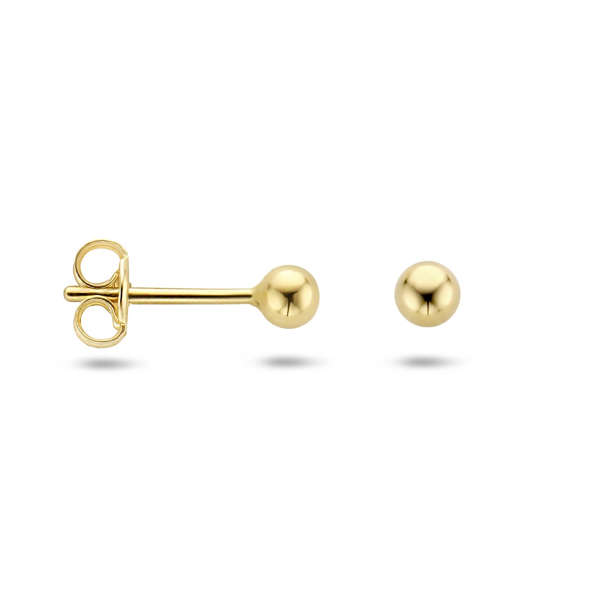 Oorknoppen bol 14K geelgoud 3 mm – 4018249