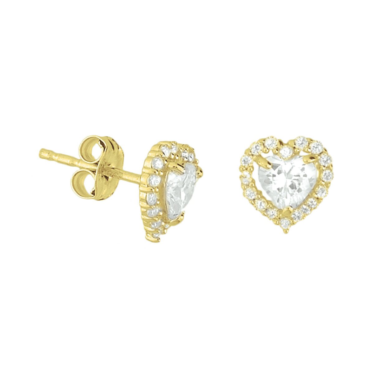 Fantasy Collection Oorbellen hart zirkonia 14K geelgoud - PSN4018274
