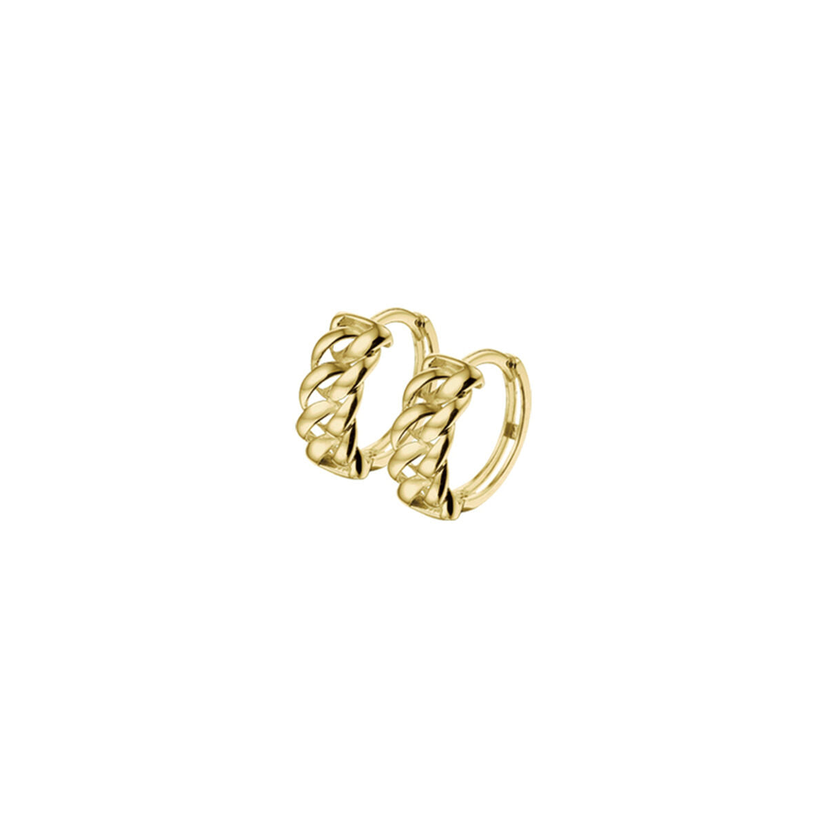 Fantasy Collection Oorbellen gourmette 13 mm 14K geelgoud
