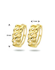 14K geelgoud klapoorringen gourmet 5 x 13 mm - 4018309 - PansiteNederland.nl