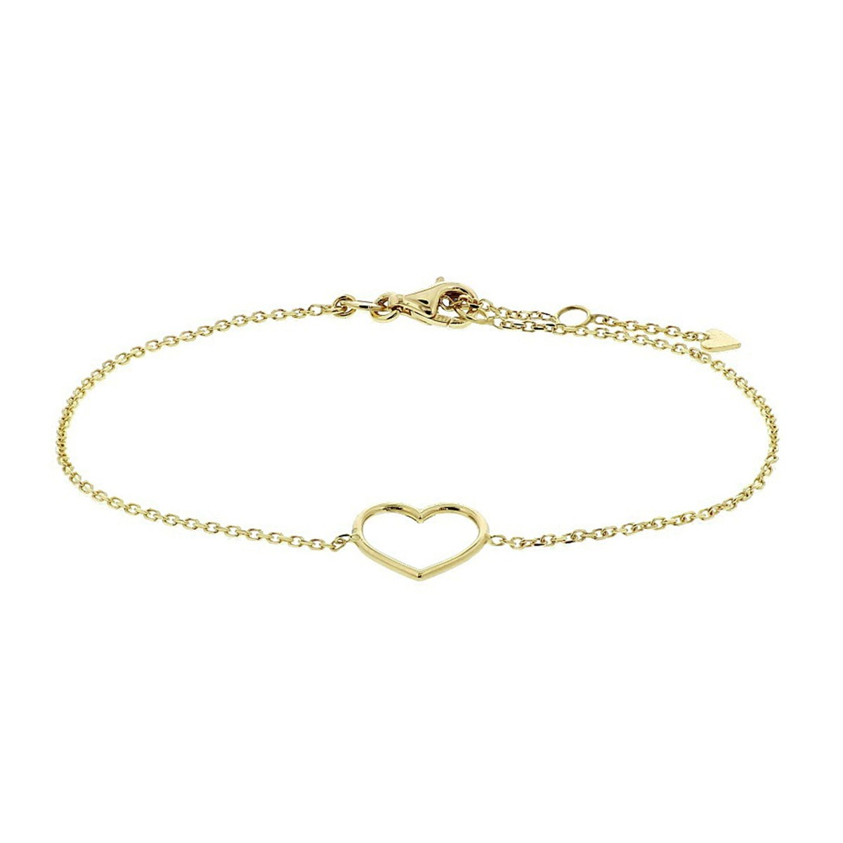 Armband hart 17 - 18,5 cm 14K geelgoud 10 x 11,5 mm – 4018467