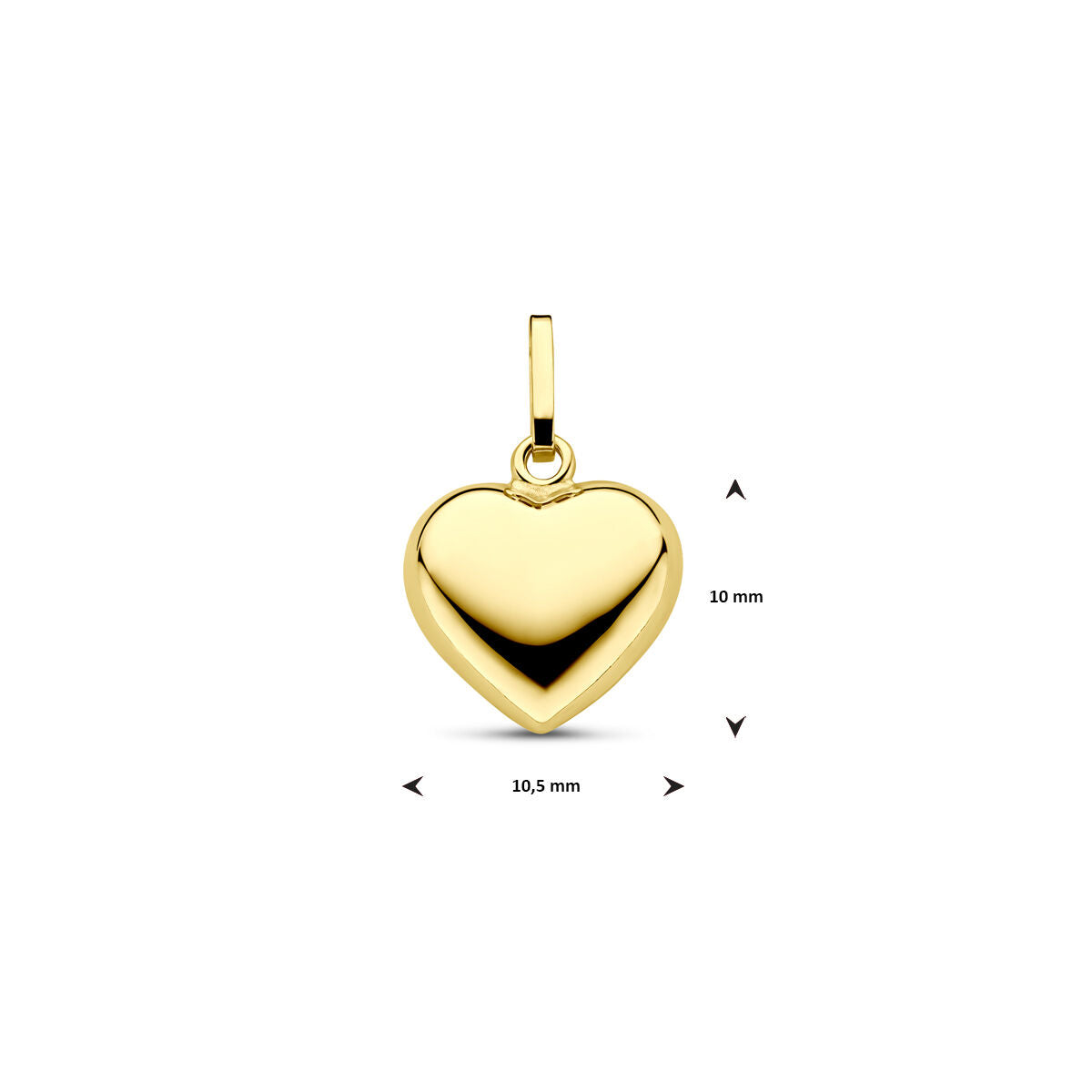 Hanger hart 14K geelgoud