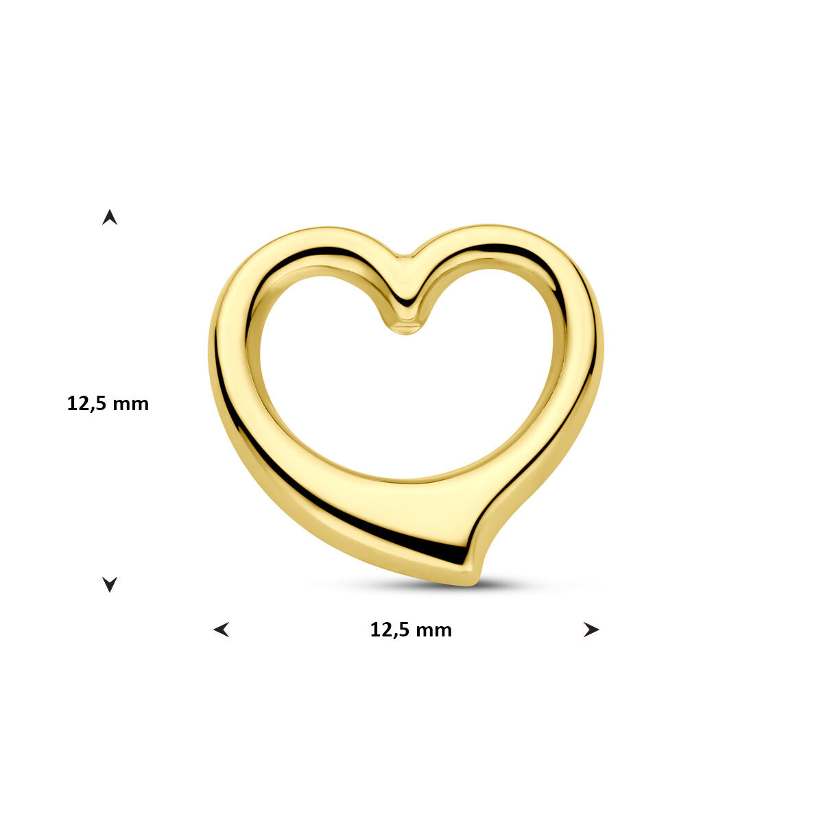 Hanger hart 14K geelgoud