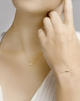 14K Geelgoud Armband Zirkonia 1,0 Mm 16 + 2 Cm 4018565 - PansiteNederland.nl