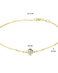 14K Geelgoud Armband Zirkonia 1,0 Mm 16 + 2 Cm 4018565 - PansiteNederland.nl